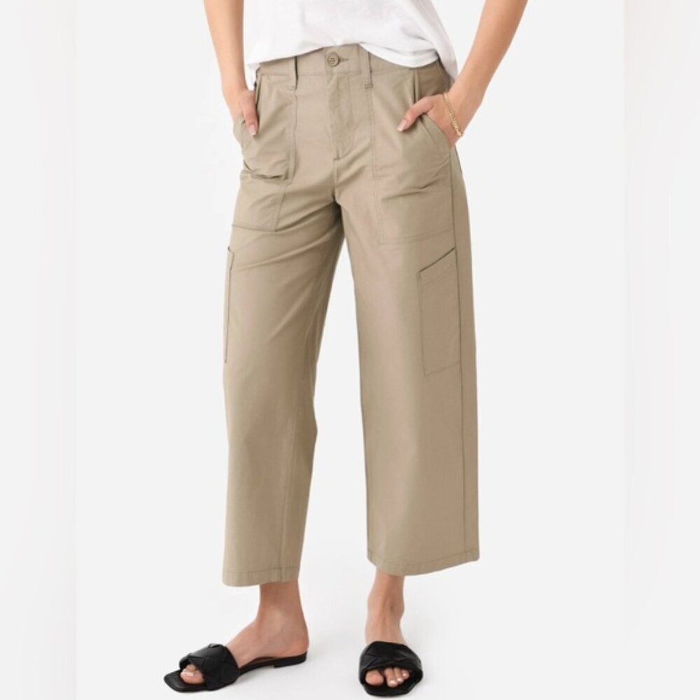 AGOLDE Women’s Pants Tan Stretch Cotton Daria Utility Cargo Cropped Size 27